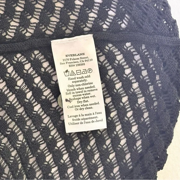 Everlane Black Lace Knit Cardigan - Picture 8 of 12